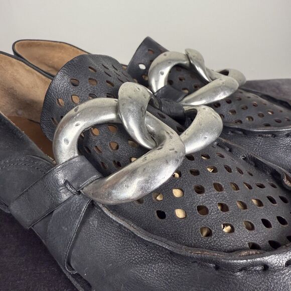 AS 98 Italian Leather Chain Loafers EU 41 - Picture 3 of 14
